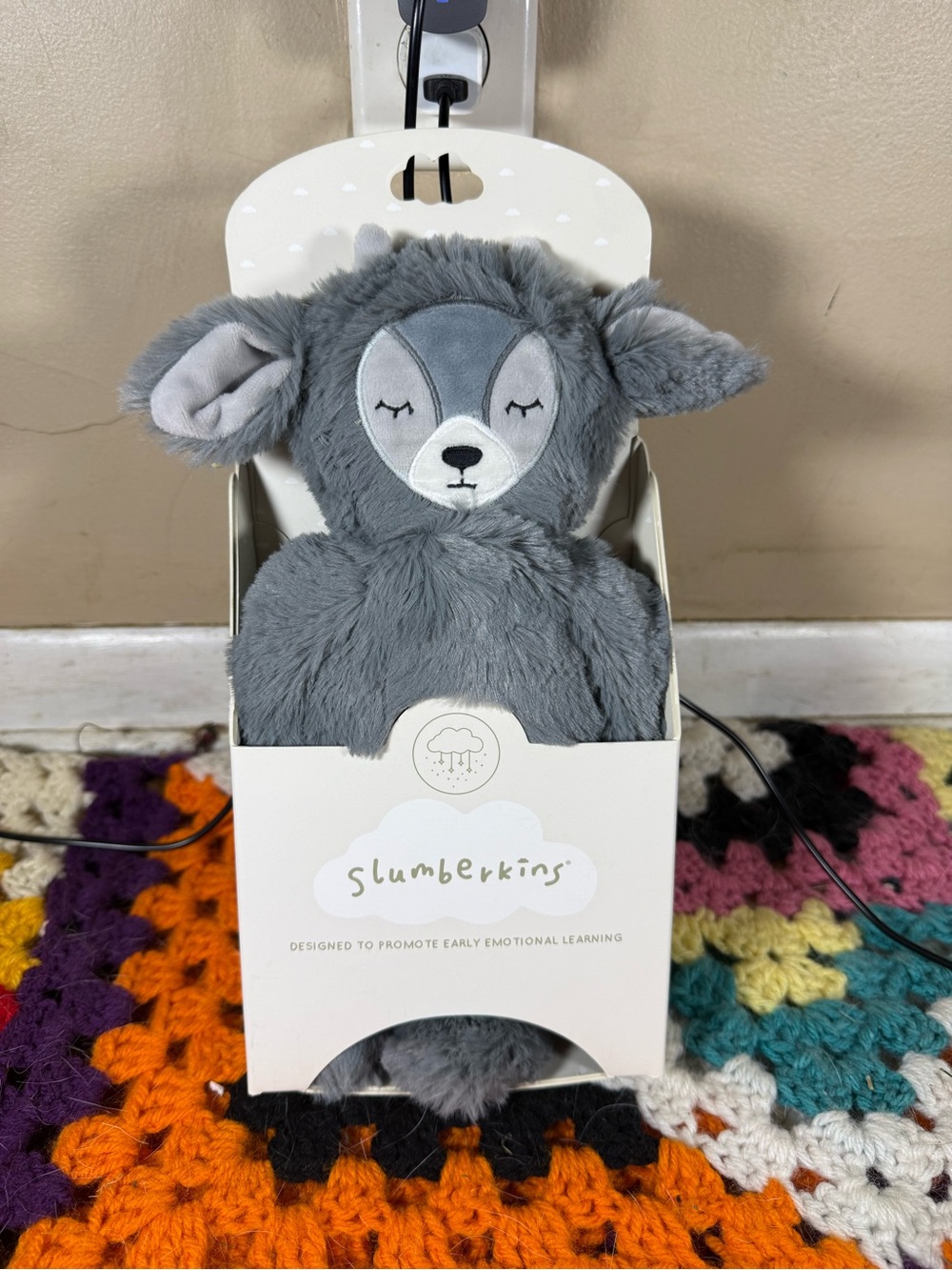Slumberkins Gray Fawn Plush Stuffed Animal